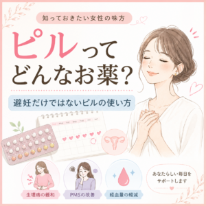 ピルってどんなお薬? 避妊だけではないピルの使い方|神楽坂の産婦人科・婦人科のアイキャッチ画像