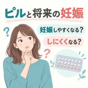 ピルを飲むと将来妊娠しやすくなる？妊娠しにくくなる？ どちらも少し違います｜産婦人科医が解説｜神楽坂・飯田橋・江戸川橋の産婦人科のアイキャッチ画像